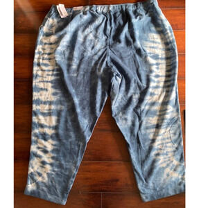 Livi Lane Bryant Active blue tie dye pants women's 30-32 NWTs‎